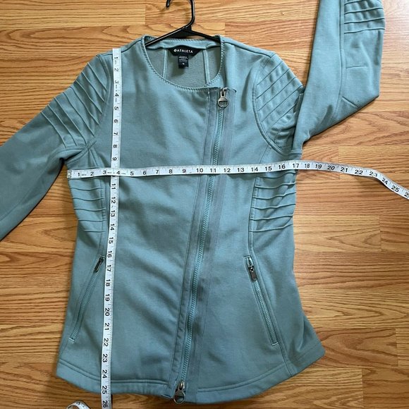 ATHLETA Moto Jacket Sz Medium Minimalistic Grey #982849 FALL 2021 Women’s - Picture 11 of 12